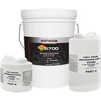 &eacute;poxy d&eacute;coratif 100 % de solides 6700, 3 gal., &eacute;poxy, Tr&egrave;s brillant, Transparent The Estey Group