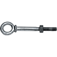 Eye Bolts, 3/8" Dia., 2-1/2" L, Galvanized, 1200 lbs. (0.6 tons) Capacity The Estey Group