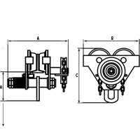 Chariots ajustables, 1000 lb (0,5 tonne) Capacit&eacute;, 2-11/16" - 5-1/4" The Estey Group