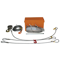 Tirfor&reg; Wire Rope Hoist TU32 Rescue Kit, 5/8" Wire Diameter, 8000  lbs. (4 tons) Capacity The Estey Group