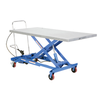 Pneumatic Hydraulic Scissor Lift Table, Steel, 63" L x 31-1/2" W, 1000 lbs. Cap. The Estey Group