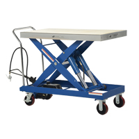 Pneumatic Hydraulic Scissor Lift Table, Steel, 47-1/2" L x 24" W, 2000 lbs. Cap. The Estey Group