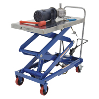 Pneumatic Hydraulic Scissor Lift Table, Steel, 35-1/2" L x 20" W, 800 lbs. Cap. The Estey Group