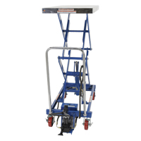 Pneumatic Hydraulic Scissor Lift Table, Steel, 35-1/2" L x 20" W, 800 lbs. Cap. The Estey Group