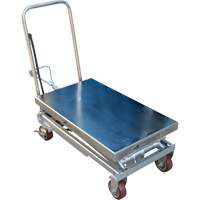 Pneumatic Hydraulic Scissor Lift Table, Stainless Steel, 35-1/2" L x 20" W, 800 lbs. Cap. The Estey Group