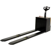 Fully Powered Electric Pallet Truck With  Stand-On Platform, 4500 lbs. Cap., 96" L x 30" W The Estey Group