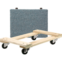Wood Dollies - Medium-Duty, Polyolefin Wheels, 900 lbs. Capacity, 18" W x 24" D x 7" H The Estey Group