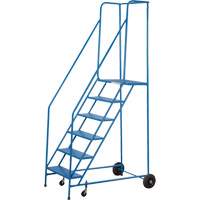 Escabeau roulant certifi&eacute; par la CSA, 6 marches, Largeur de la marche 22", Hauteur de la plateforme 55", Acier The Estey Group