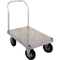 Aluminum Platform Truck, 36" W x 72" L, 2000 lbs. Cap., Rubber Wheels The Estey Group