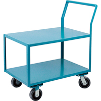 Heavy-Duty Low Profile Shop Carts, 2 Tiers, 18" W x 30" D x 41" H, 2400 lbs. Cap. The Estey Group