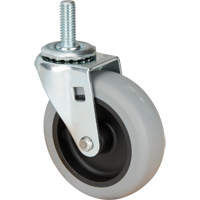 Stem Caster, Swivel, 3" (76 mm) Dia., 80 lbs. (36 kg.) Capacity The Estey Group