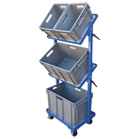 Chariot &agrave; cueillette, Acier, 30-11/16" la x 19-1/4" p, 3 tablettes, Capacit&eacute; 300 lb The Estey Group