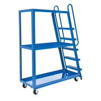 Chariot &agrave; cueillette, Acier, 21-7/8" la x 56-1/8" p, 3 tablettes, Capacit&eacute; 1000 lb The Estey Group