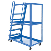 Chariot &agrave; cueillette, Acier, 27-7/8" la x 56-1/8" p, 3 tablettes, Capacit&eacute; 1000 lb The Estey Group