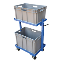 Chariot &agrave; cueillette, Acier, 30-11/16" la x 19-1/4" p, 2 tablettes, Capacit&eacute; 200 lb The Estey Group