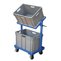 Chariot &agrave; cueillette, Acier, 30-11/16" la x 19-1/4" p, 2 tablettes, Capacit&eacute; 200 lb The Estey Group