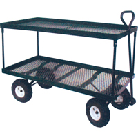 Chariot double plateforme m&eacute;tal, 24" la x 48" la x Capacit&eacute; 600 lb The Estey Group