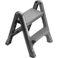 Folding Step Stool, 2 Steps, 19-1/2" x 20-1/2" x 22-3/4" High The Estey Group
