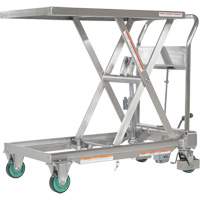 Table &eacute;l&eacute;vatrice hydraulique &agrave; ciseaux, 31-1/2" lo x 19-1/2" la, Acier inoxydable, Capacit&eacute; 550 lb The Estey Group