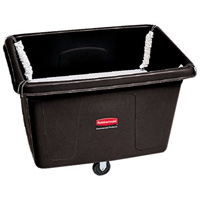 Chariot conteneur avec plateforme sur ressorts, Poly&eacute;thyl&egrave;ne, 44-1/16" lo x 31" la x 32-1/2" h, Volume 14 pi³, Capacit&eacute; 500 lb The Estey Group