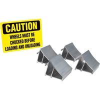 Aluminum Wheel Chock Kit, 7" W x 6" D x 6" H The Estey Group