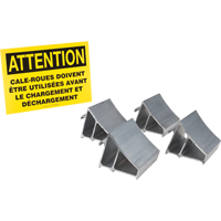 Aluminum Wheel Chock Kit, 7" W x 6" D x 6" H The Estey Group