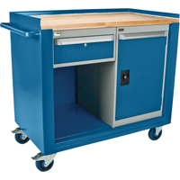 Industrial Duty Mobile Service Workbenches, Wood Surface The Estey Group