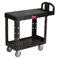 Flat Shelf Heavy Duty Utility Cart - 4505-00, 2 Tiers, 17-1/4" x 38-1/10" x 38-1/2", 500 lbs. Capacity The Estey Group