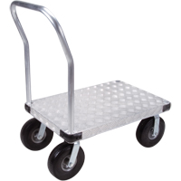 Aluminum Platform Truck, 24" W x 36" L, 1200 lbs. Cap., Flat Free Wheels The Estey Group