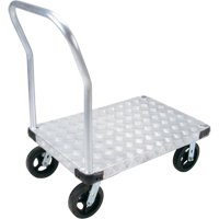 Aluminum Platform Truck, 24" W x 36" L, 2000 lbs. Cap., Mold-on Rubber Wheels The Estey Group