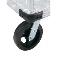 Aluminum Platform Truck, 24" W x 36" L, 2000 lbs. Cap., Mold-on Rubber Wheels The Estey Group