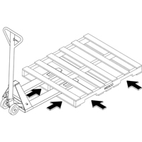 Transpalette hydraulique &agrave; 4 entr&eacute;es, 48" l x 7" la, Capacit&eacute; 4000 lb The Estey Group