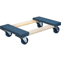 Carpeted Ends Hardwood Dolly, Wood Frame, 18" W x 24" L, 1400 lbs. Capacity The Estey Group