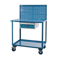 Chariots de service mobiles, 2 Tiers, 24" la x 57" h x 40" p, Capacit&eacute; 1200 lb The Estey Group