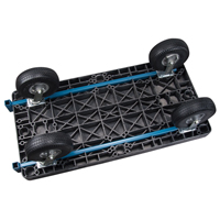 Chariots &agrave; plateforme en plastique, 60" lo x 30" la, 900 lb cap, Roues Anticrevaison The Estey Group