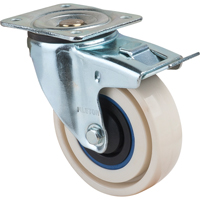 Roulettes sandwich, Pivotant avec frein, 4" (101,6 mm), Nylon, 440 lb (199,58 kg) The Estey Group
