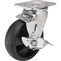 Hi-Temp Caster, Swivel with Brake, 6" (152.4 mm), Nylon, 880 lbs. (399 kg.) The Estey Group