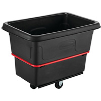 Chariot utilitaire &agrave; usage intensif, Plastique recycl&eacute; noir, 26"/38-3/8" lo x 26"/38-2/5" la x 28-1/4"/28-3-10" h, Volume 8 pi³, Capacit&eacute; 700 lb The Estey Group