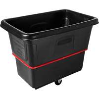 Chariot cubique utilitaire &agrave; usage intensif, Plastique recycl&eacute; noir, 43-1/4" lo x 28" la x 33-3/4" h, Volume 12 pi³, Capacit&eacute; 800 lb The Estey Group