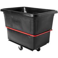 Chariot cubique utilitaire &agrave; usage intensif, Plastique recycl&eacute; noir, 48-1/4" lo x 34-1/8" la x 37-7/8" h, Volume 20 pi³, Capacit&eacute; 1200 lb The Estey Group
