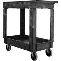 Flat Handle Utility Cart, 2 Tiers, 34" x 31-1/4" x 16", 500 lbs. Capacity The Estey Group