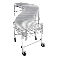 Expandable/Flexible Conveyors, 18" W x 12' 10" L, 200 lbs. per lin. ft. Capacity The Estey Group