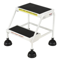 Stop-Step Ladders, 2 Steps, 16" Step Width, 18-9/16" Platform Height, Steel The Estey Group