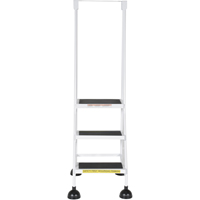Stop-Step Ladders, 3 Steps, 16" Step Width, 28-11/16" Platform Height, Steel The Estey Group