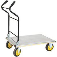 Folding Ergo-Handle Platform Truck, Aluminum, 660 lbs., 35-1/2" L x 24" W, 41" High The Estey Group