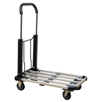 Folding Handle Platform Truck, Aluminum, 300 lbs., 28" L x 16" W, 37.75" High The Estey Group