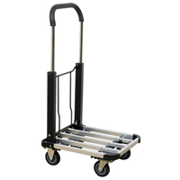 Folding Handle Platform Truck, Aluminum, 300 lbs., 28" L x 16" W, 37.75" High The Estey Group