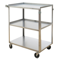 Chariots &agrave; tablette, 3 Tiers, 17-5/8" la x 33" h x 27-1/8" p, Capacit&eacute; 300 lb The Estey Group
