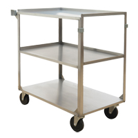Chariots &agrave; tablette, 3 Tiers, 21" la x 37-1/4" h x 35-1/8" p, Capacit&eacute; 500 lb The Estey Group