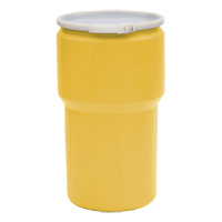 Nestable Polyethylene Drum, 14 US gal (11.7 imp. gal.), Open Top, Yellow The Estey Group